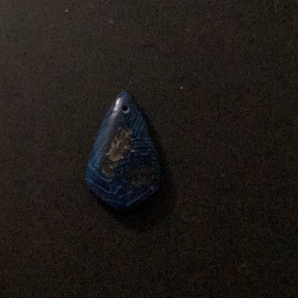 Unique Blue Teardrop Pendant